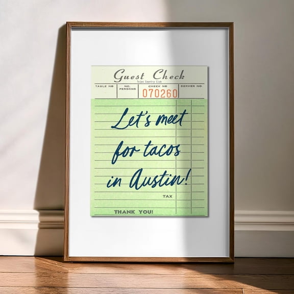 Kna Prints - Austin Wall Art For Home Kitchen Decor Southwest Style Dining Room Wall Print Mexican Design Taco Art Texas Present Housewarming Gift City ,, UNFRAMED-8x12