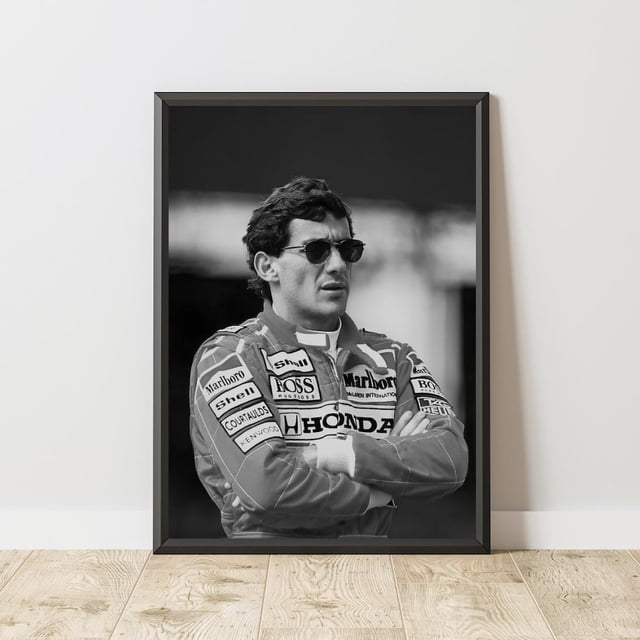 Ayrton Senna Framed Tribute Print | F1 Formula One Poster Photo On Canvas