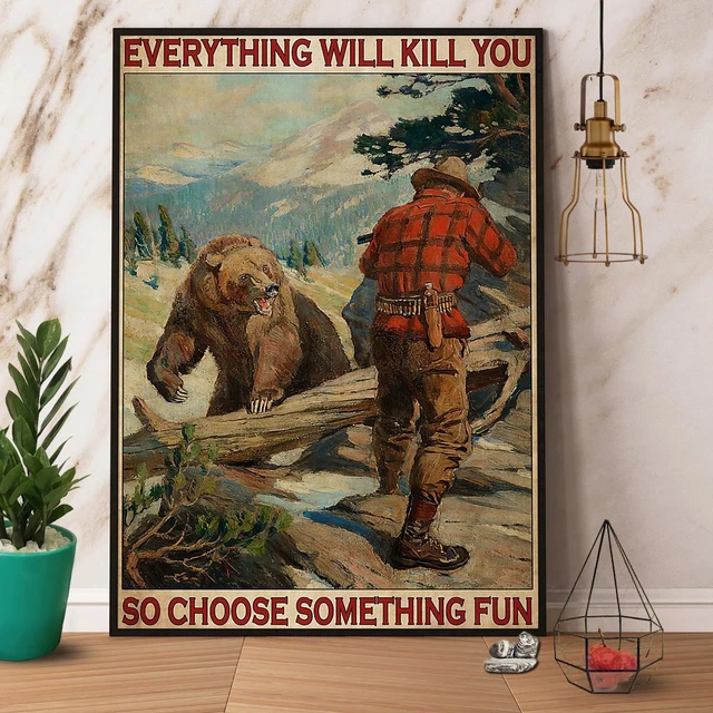 Targa In Metallo 'Everything Will Kill You So Choose Something Fun' – Poster Western Vintage 20x30 Cm - 2