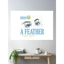 Kna Prints - Birds Of A Feather: Billie-Inspired Vibes Poster Wall Art, Modern Wall Decor For Living Room Bedroom, UNFRAMED-8x12