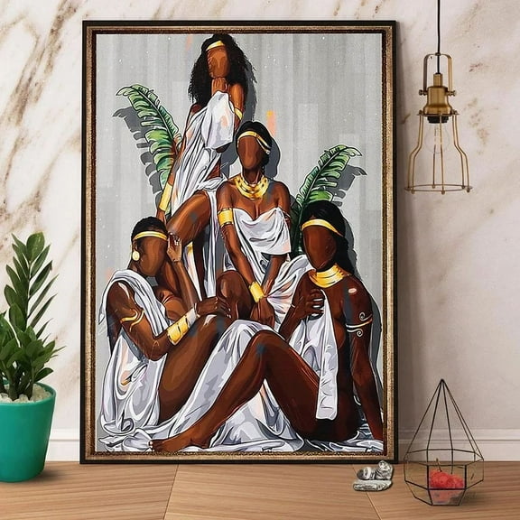 Kna Prints - Black Family Black Woman Portrait Paper Poster,E Wall Art Print For Home Decor, Living Room, Bedroom, Office, UNFRAMED-8x12