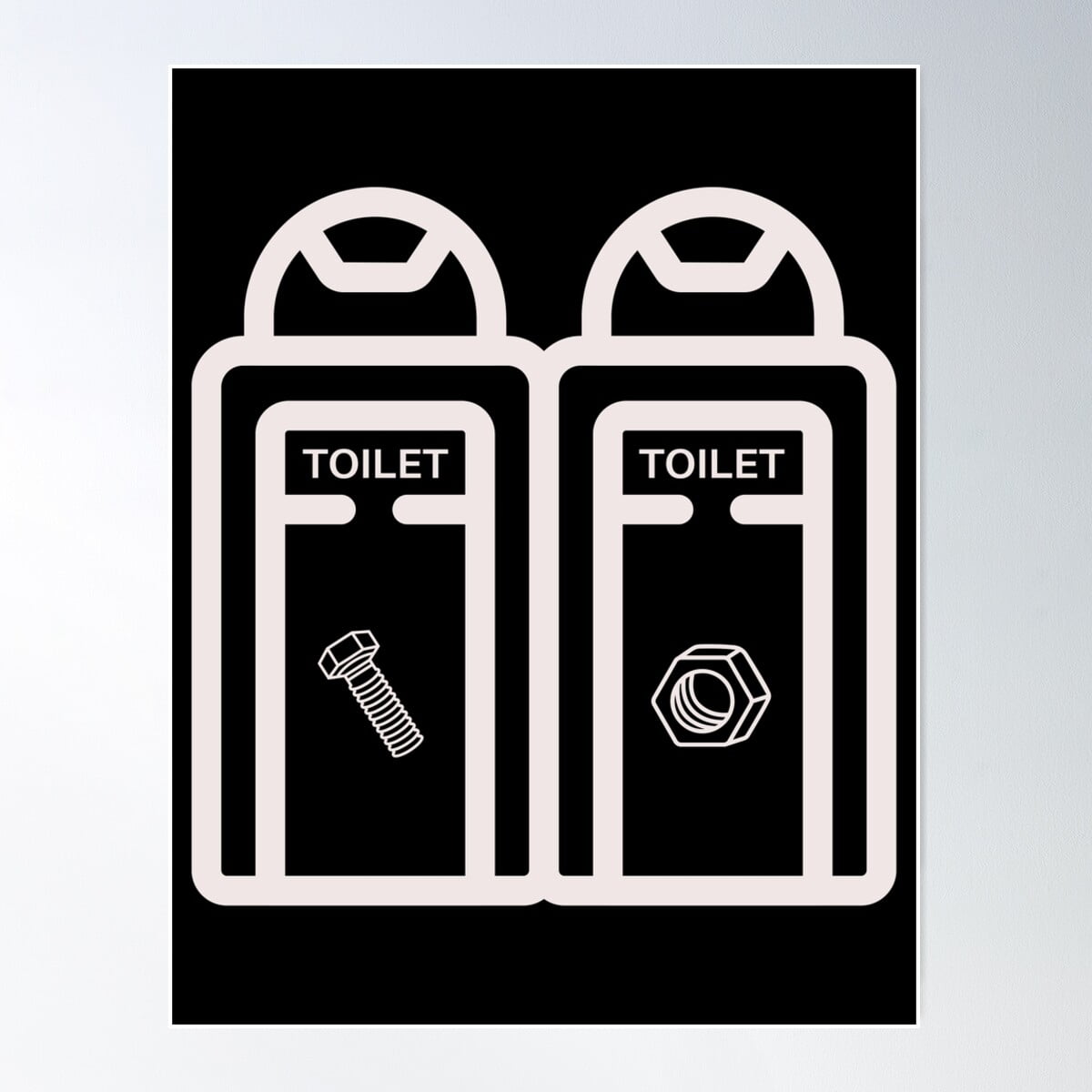 Kna Prints - Bolt And Nut Toilet Design: Hilarious Bathroom Humor For ...