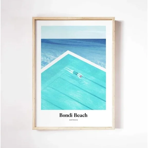 Kna Prints - Bondi Icebergs Print By Henry Rivers | Bondi Icebergs Wall Art For Home Decor, Living Room, Bedroom, Office, UNFRAMED-24x36