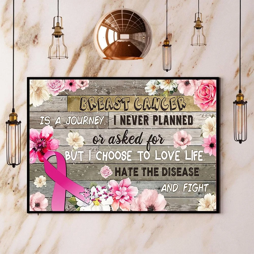 Kna Prints - Breast Cancer Is A Journey I Never Planned Wall Art ...