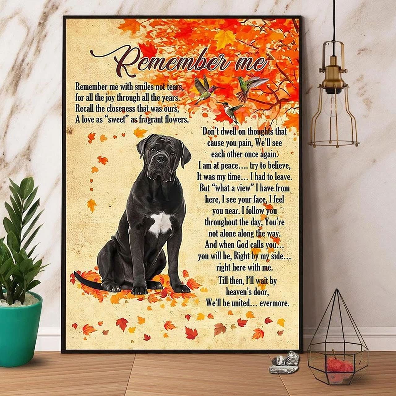 Kna Prints - Cane Corso Remember Me With Smiles Not Tears Paper Poster ...