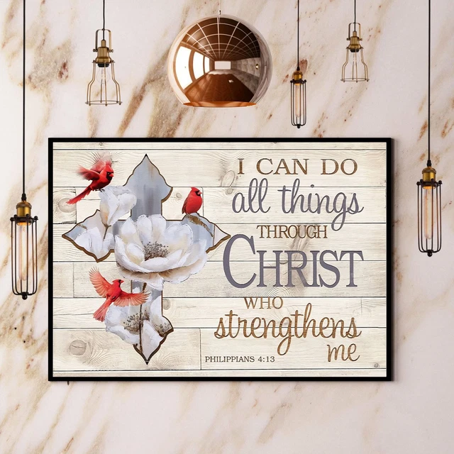 Kna Prints - Cardinal I Can Do All Things Through Christ Paper Poster ...