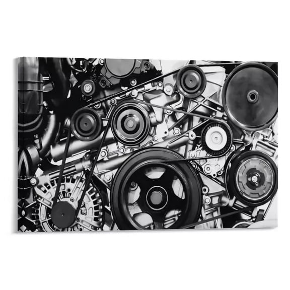 Kna Prints - Cart Engine Art Aesthetic Poster Art Print Office Decor Wall Art - Kir 6810, UNFRAMED-8x12