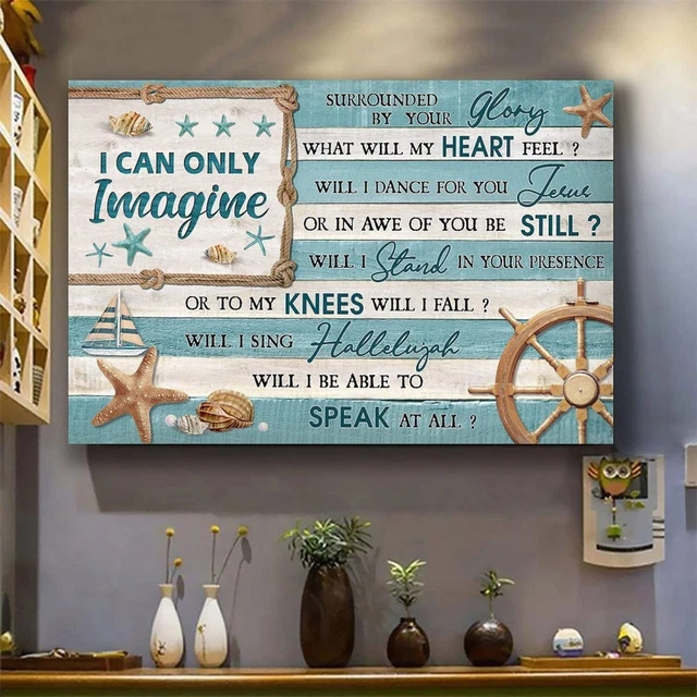Kna Prints - Cchristian Print I Can Only Imagine Beautiful Sea Wall Art ...