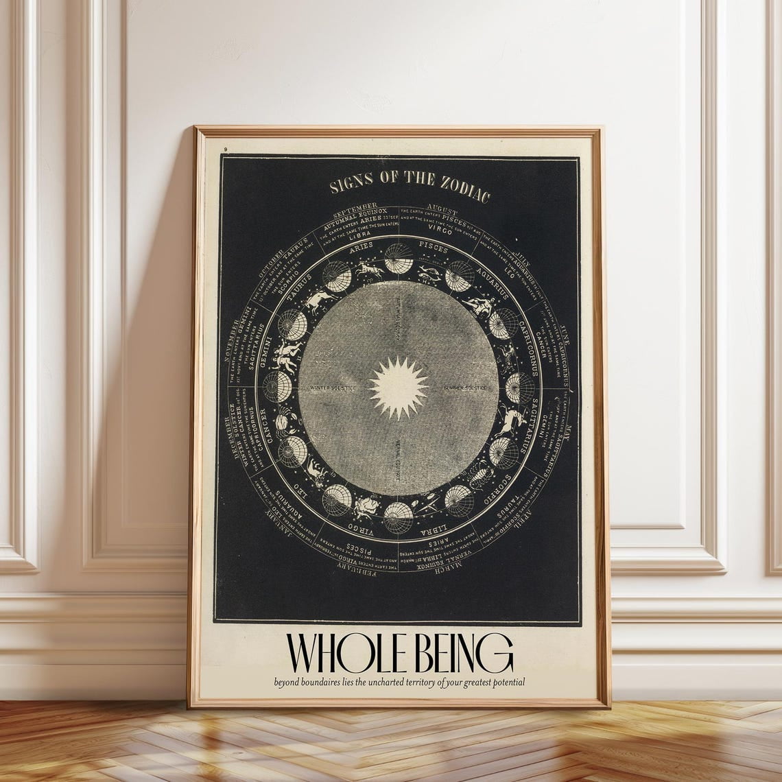 The Wheel of Astrology Wall Art in Black main image 1