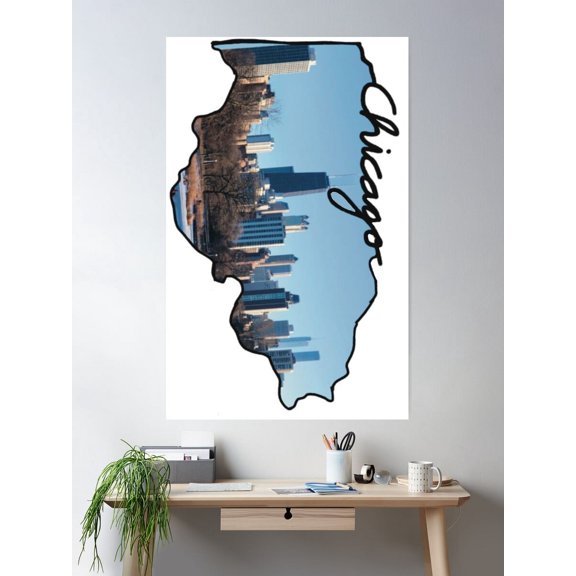 Kna Prints - Chicago For Home Decor, Living Room, Bedroom, Office, UNFRAMED-24x36