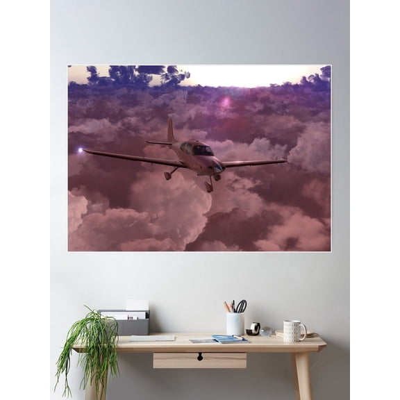 Kna Prints - Cirrus Sr-22 Poster Wall Art, Modern Wall Decor For Living Room Bedroom, UNFRAMED-8x12