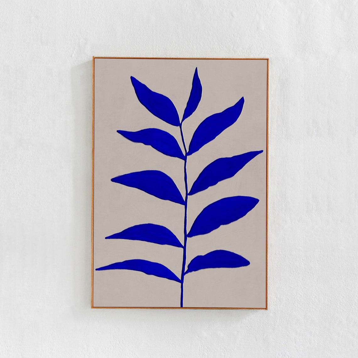 Kna Prints - Cobalt Blue Abstract Botanical Able Wall Art Print ...