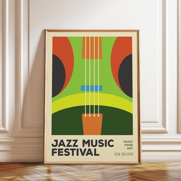 Kna Prints - Colorful Print Vibrant Jazz Festival Poster - Perfect Wall Art For Jazz And Music Loversposter, UNFRAMED-8x12