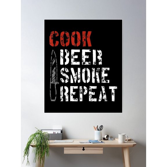 Kna Prints - Cooking Beer Profession Chef Gastronomy Kitchen UNFRAMED-12x18