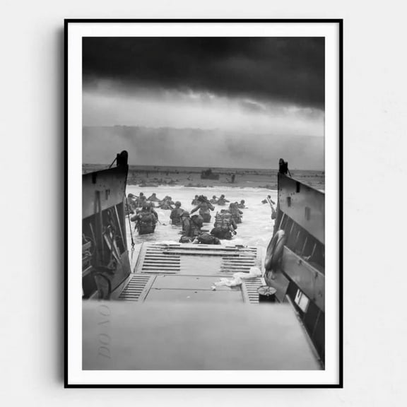 Kna Prints - D Day Into The Jaws Of Death World Wart Two America D-Day Wall Art Poster Print - Kir 8164, UNFRAMED-8x12