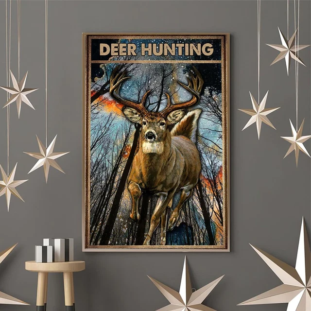 Kna Prints - Deer Hunting Poster For Home Decor, Living Room, Bedroom ...