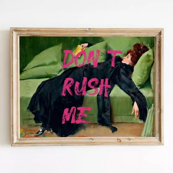 Kna Prints - Don'T Rush Me. Decadent Young Woman After The Dance Wall Art Poster Print - Kir 7826, UNFRAMED-8x12