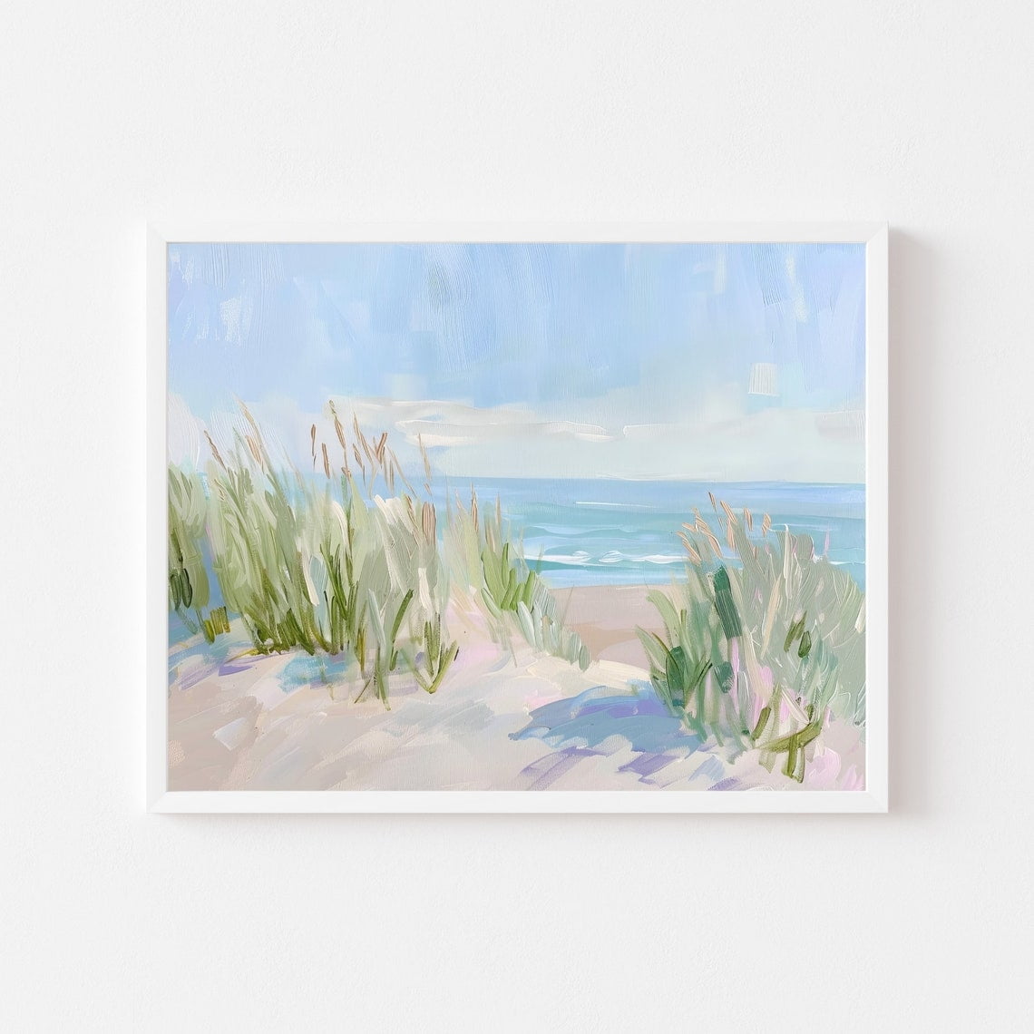 Kna Prints - Dune Grass Landscape Painting Sandy Beach Path Pastel ...