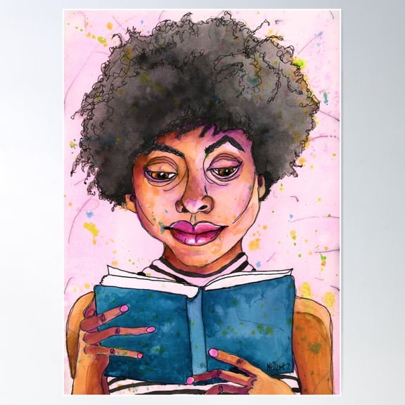 Kna Prints - Emmaline Reads... Poster Wall Art, Modern Wall Decor For Living Room Bedroom, UNFRAMED-16x24