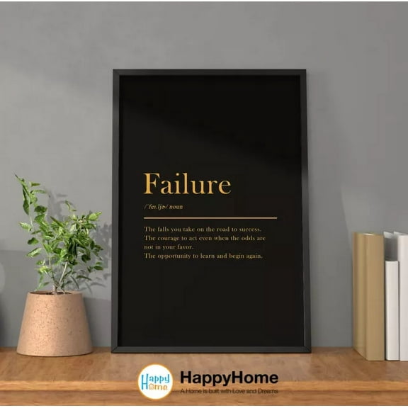 Kna Prints - Failure Definition Poster Motivational Inspirational Wall Art Print Office Decor - Kir 799, UNFRAMED-8x12