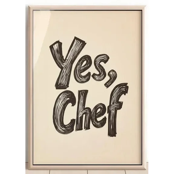 Kna Prints - Funny Chef Poster | Printable Wall Art And Quirky Kitchen Decor | Trendy Aesthet For Home Decor, Living Room, Bedroom, Office, UNFRAMED-8x12