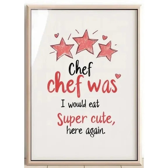 Kna Prints - Funny Chef Poster | Printable Wall Art And Quirky Kitchen Decor | Trendy Aesthet For Home Decor, Living Room, Bedroom, Office, UNFRAMED-8x12