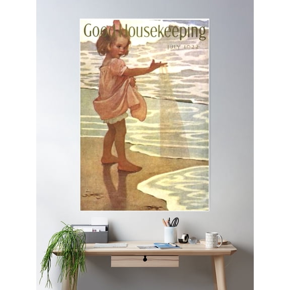 Kna Prints - Good Housekeeping Vintage Magazine Cover Art For Home Decor, Living Room, Bedroom, Office, UNFRAMED-8x12