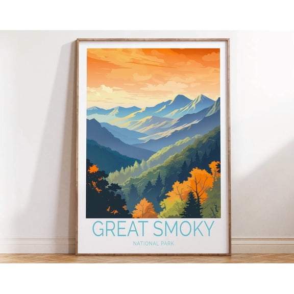 Kna Prints - Great Smoky Mountains National Park Travel , Great Smoky Mountains , Great Smoky Mountains National Park Travel Wall Art For Home Decor, Living Room, Bedroom, Office, UNFRAMED-8x12