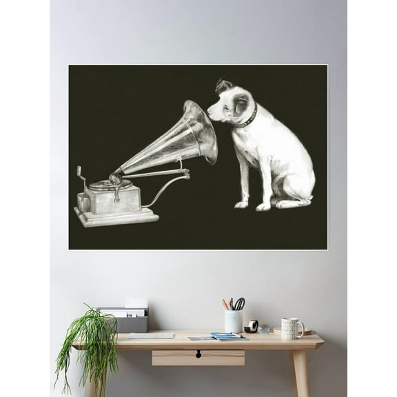 Kna Prints - His Masters Voice Poster, UNFRAMED-8x12