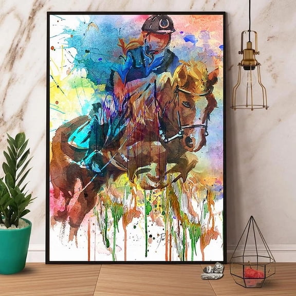 Kna Prints - Horse Watercolor Painting Paper Poster No Frame Matte Poster Wall Art Decor Home Decor, Vintage Art Print, Haging Poster, Cute Birthday Gift, Wall Art - Kir 2546, UNFRAMED-12x18