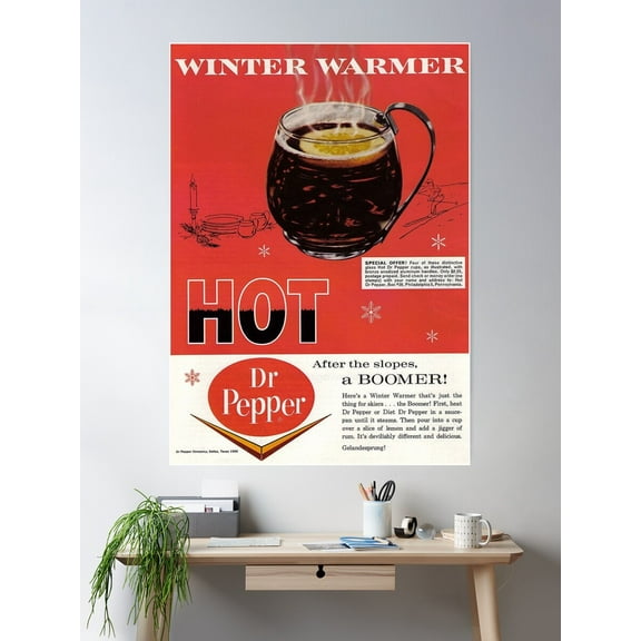 Kna Prints - Hot Dr Pepper Poster Wall Art, Modern Wall Decor For Living Room Bedroom, UNFRAMED-8x12