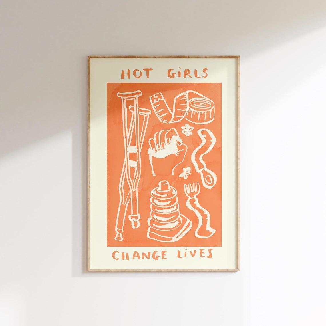 Kna Prints - Hot Girls Change Lives Wall Print - Occupational Therapy ...