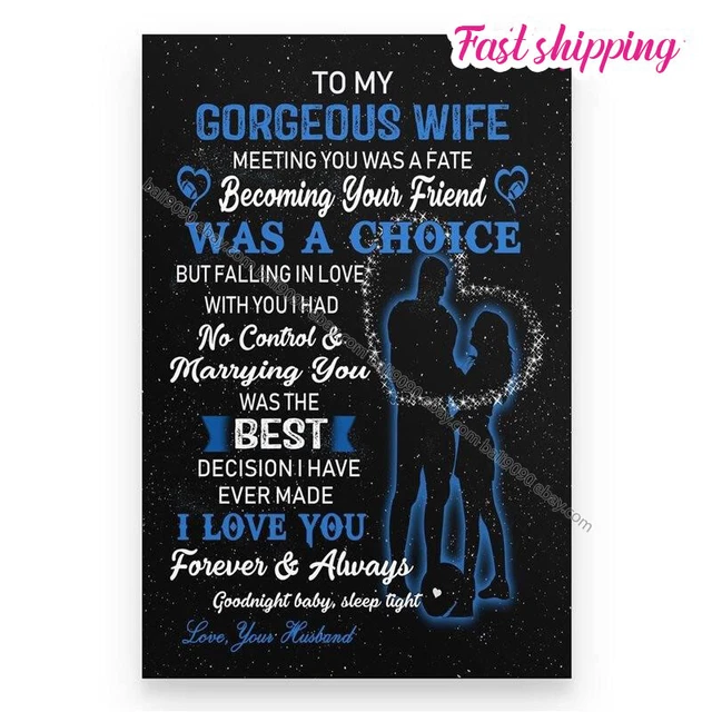 Kna Prints - Husband To Wife Meeting You Was A Fate Vs4 Poster Wall Art ...