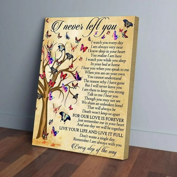 Kna Prints - I Never Left You Tree Butterfly Poster, Wall Art Wall Art Print For Home Decor, Living Room, Bedroom, Office, UNFRAMED-12x18