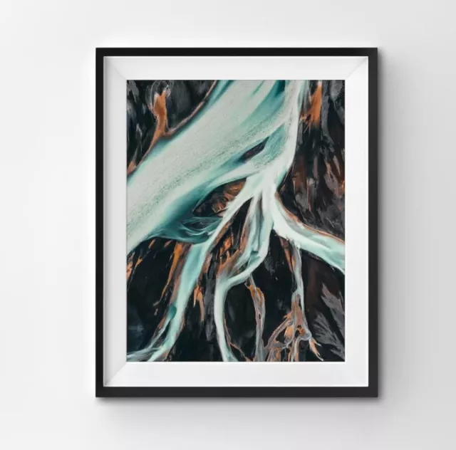 Curated visual reference: Visual Reference: Kna Prints Iceland Print Above The Icelandic Rivers Wall Art