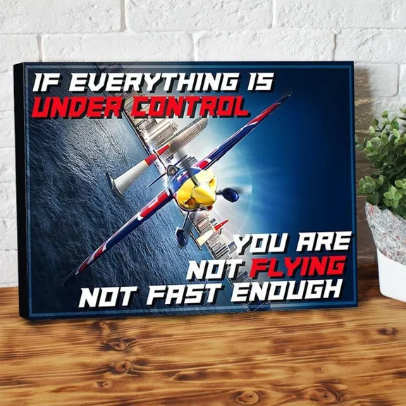 Kna Prints - If Everything Is Under Control Air Race, Wall Art Wall Art Print For Home Decor, Living Room, Bedroom, Office, UNFRAMED-8x12