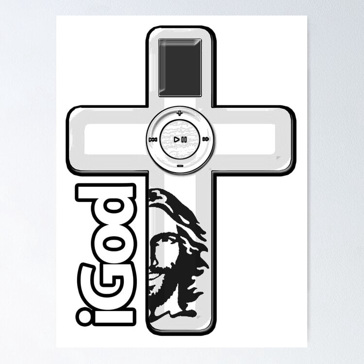 Igod Kna Prints - Igod White Jesus Christ Poster Wall Art Print For Home ...