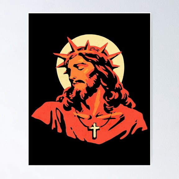 Kna Prints - Jesus Christ Retro 90S Poster Wall Art Print For Home Decor, Living Room, Bedroom, Office, UNFRAMED-8x12