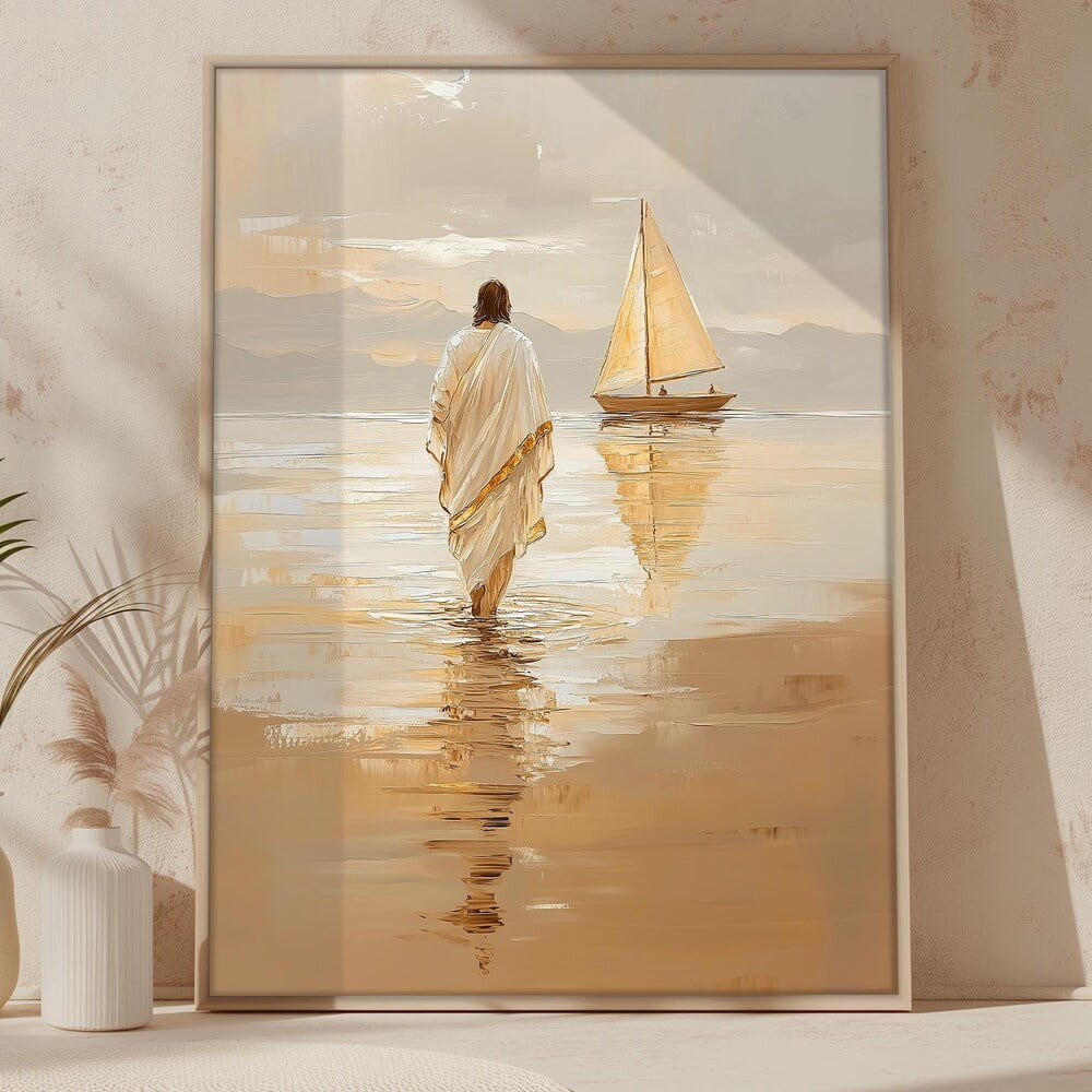 Kna Prints - Jesus Christ Walking On Water Wall Art Printable ...