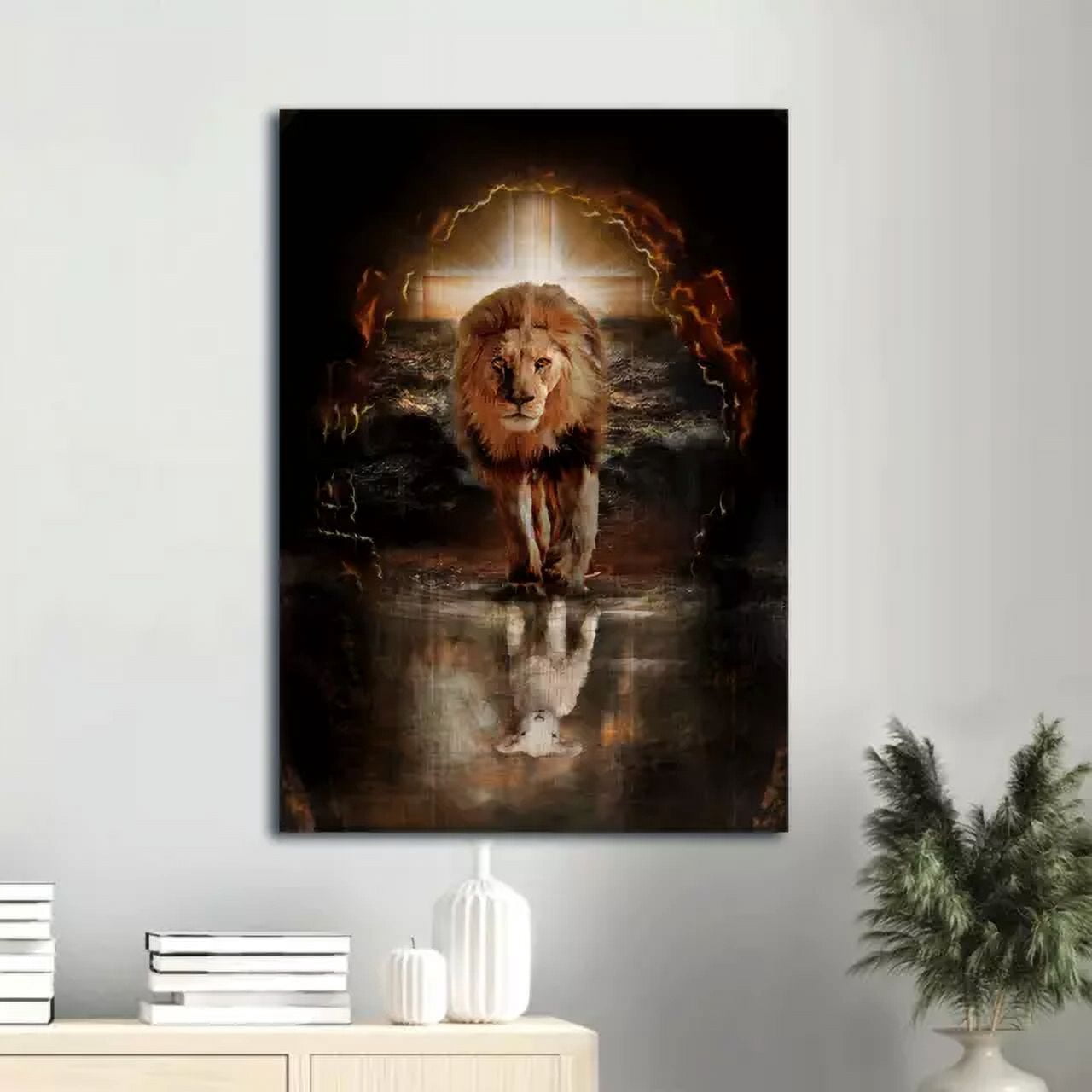 Kna Prints - Jesus Poster Beautiful Watercolor Lion, King Of Kings ...