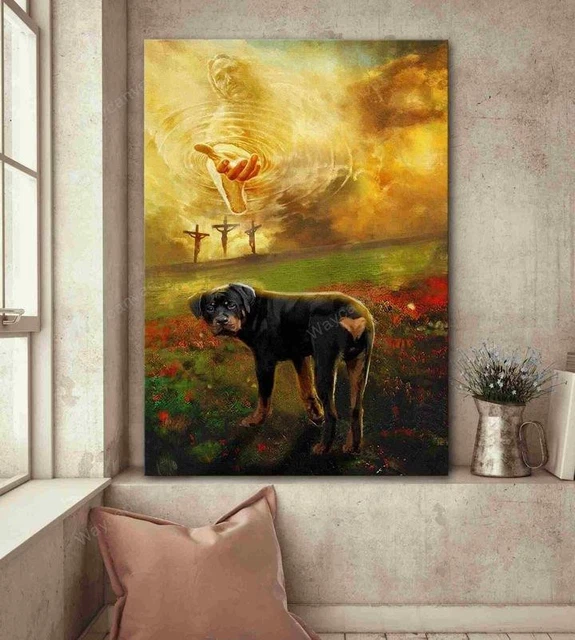 Kna Prints - Jesus And Rottweiler - To The Beautiful World Rottweiler ...