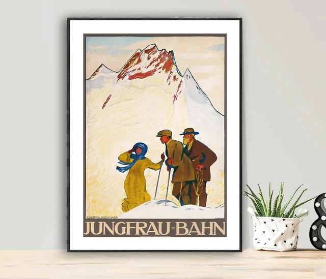 JUNGFRAU BAHN SUISSE Rf261 - POSTER HQ 50x70cm d'une AFFICHE VINTAGE