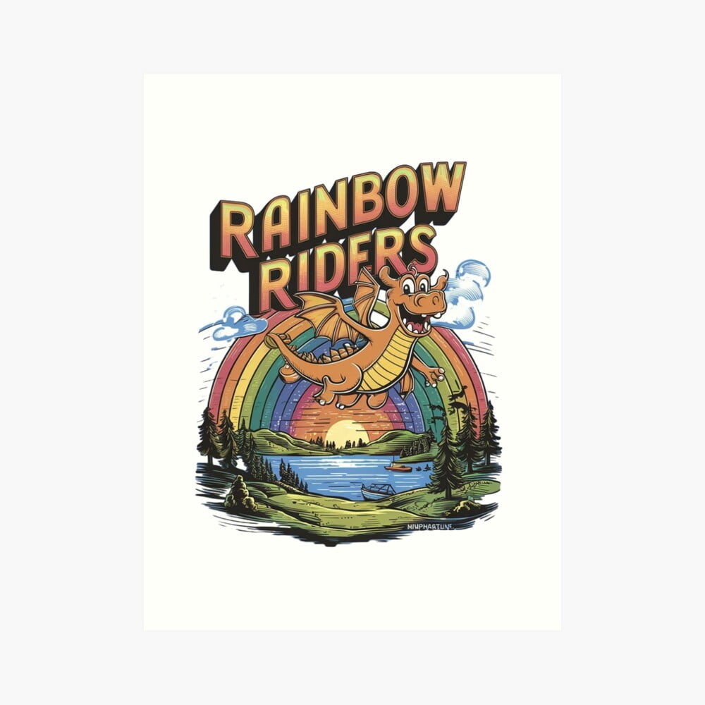 Kna Prints - Kir 1128 - Rainbow Riders Poster, UNFRAMED-12x18 - Walmart.com