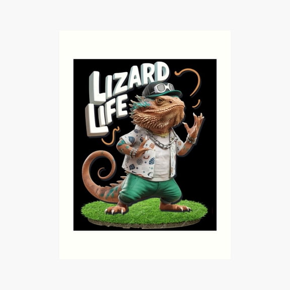 Kna Prints - Kir 1339 - Lizard Life Poster, UNFRAMED-8x12