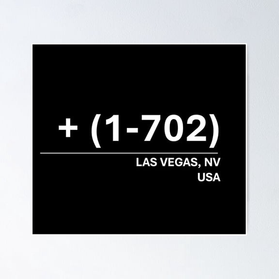 Kna Prints - Kir 2717 - Las Vegas, Nv Area Code 702 Contact Design (White) Poster, UNFRAMED-8x12