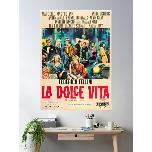 Kna Prints - La Dolce Vita Poster, UNFRAMED-8x12