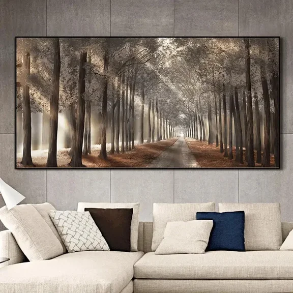 Kna Prints - Landscape Forest Tree Painting Mural Wall Poster Print Art For Home Decor, Living Room, Bedroom, Office, UNFRAMED-8x12