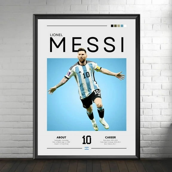 Kna Prints - Lionel Messi Artgentina Poster The Triumph - Kir 8481, UNFRAMED-8x12