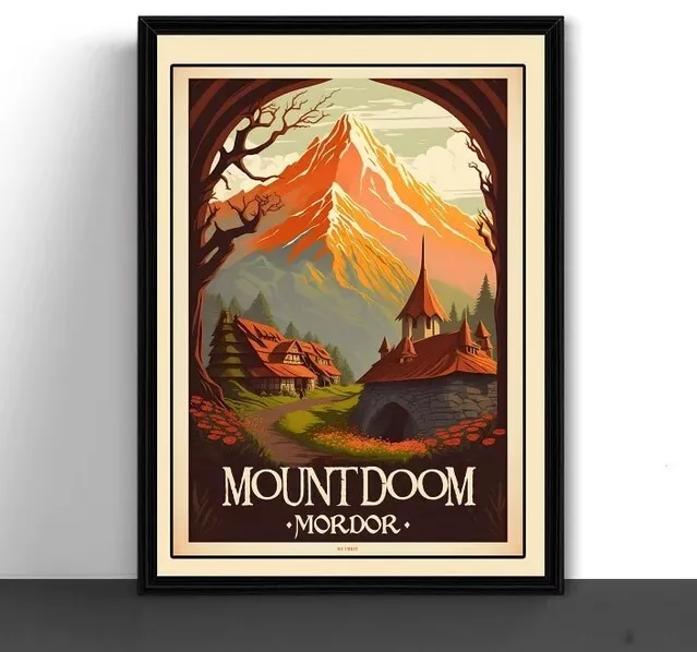 Kna Prints - Lord Of The Rings Lotr Mt. Mount Doom Mordor J.R.R ...