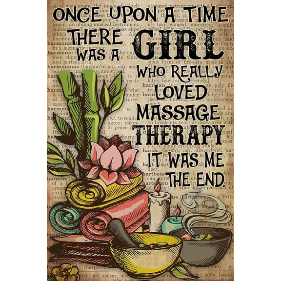 Kna Prints - Massage Therapist A Girl Who Really Loved Massage Therapy Paper Postere Wall Art Print For Home Decor, Living Room, Bedroom, Office, UNFRAMED-24x36